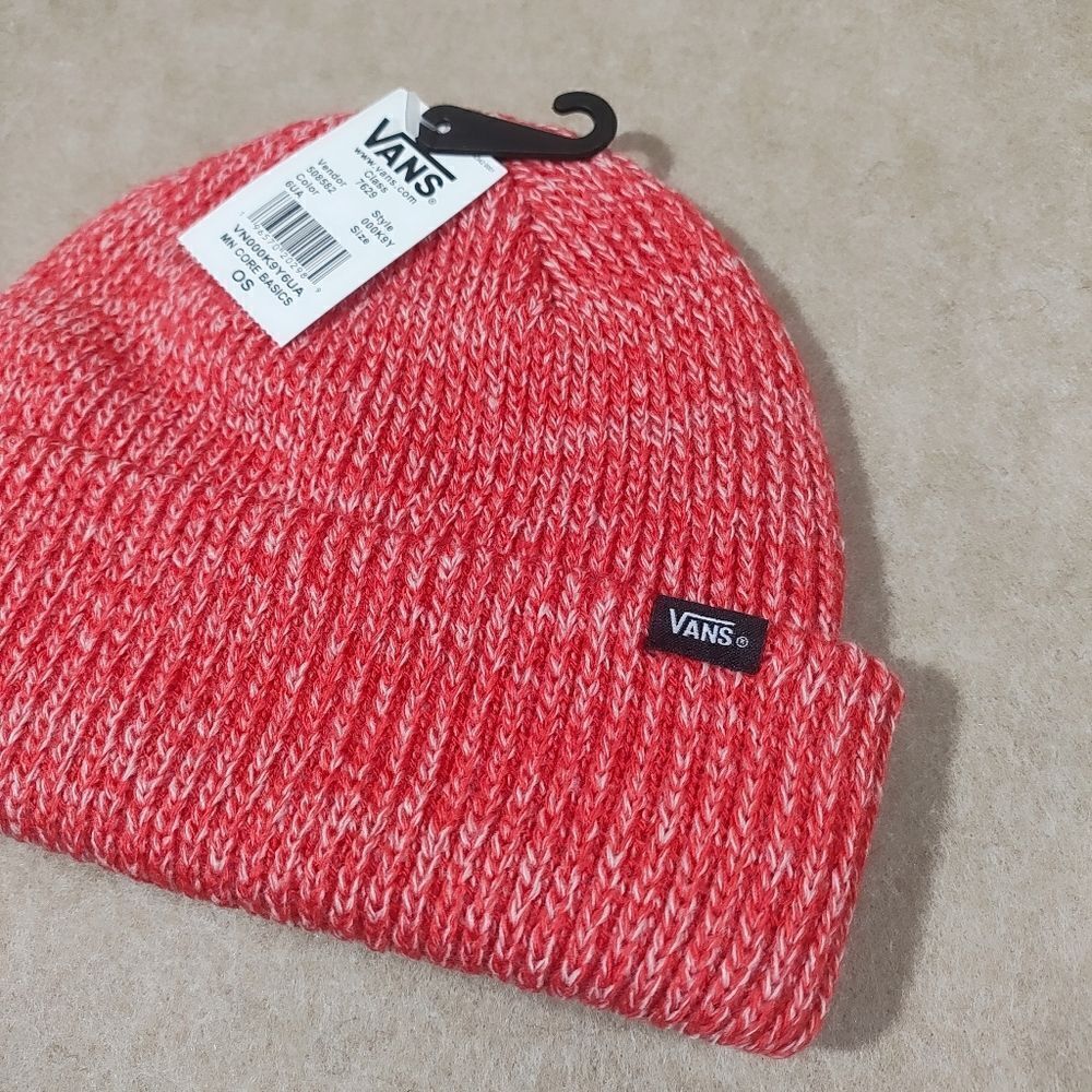 Vans Molten Lava Ribbed Knit Beanie Hat with Folded Cuff - Picture 2 of 3